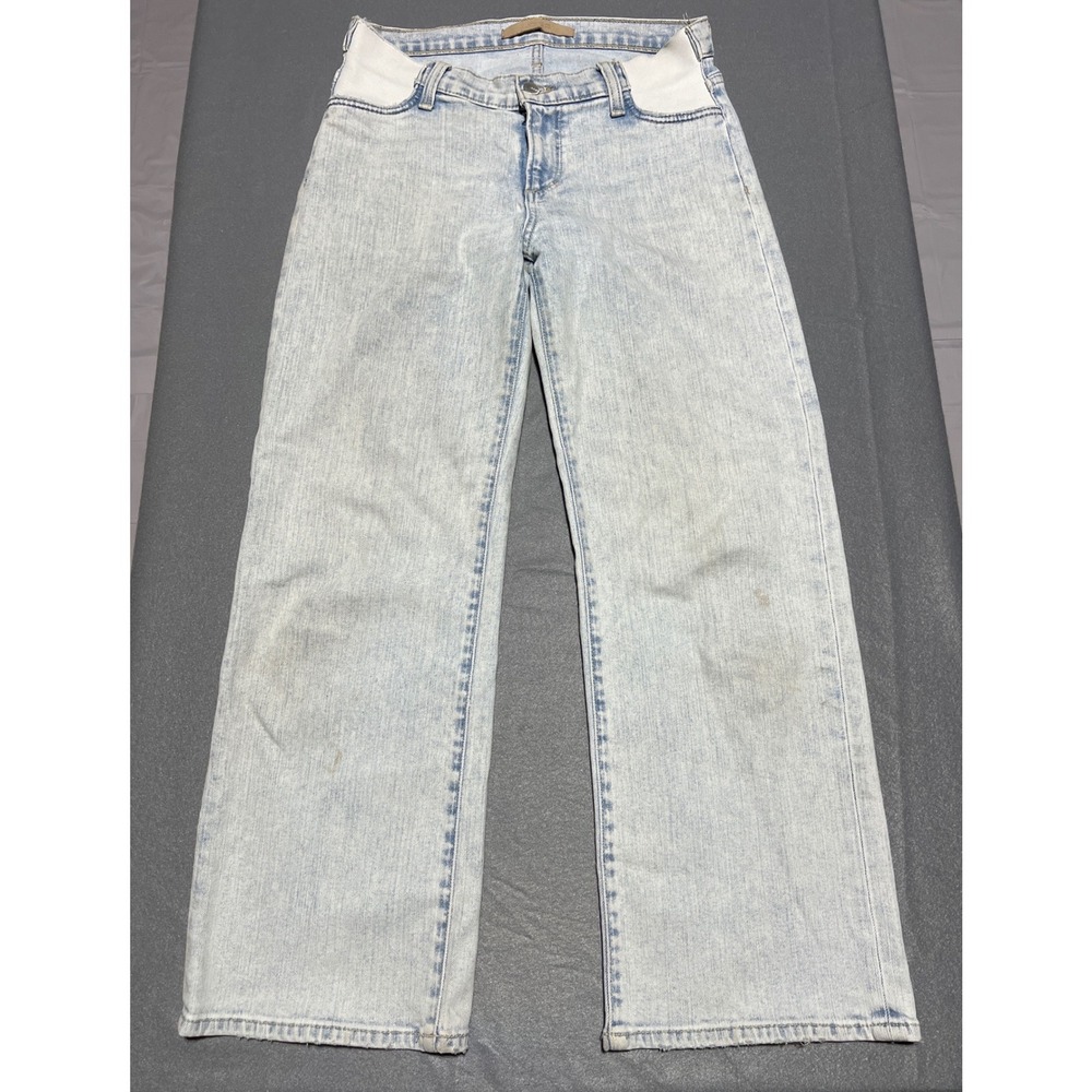 Joes Jeans The Blake Extra High Rise Wide Leg Crop Light Wash Blue Denim Pants